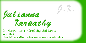 julianna karpathy business card